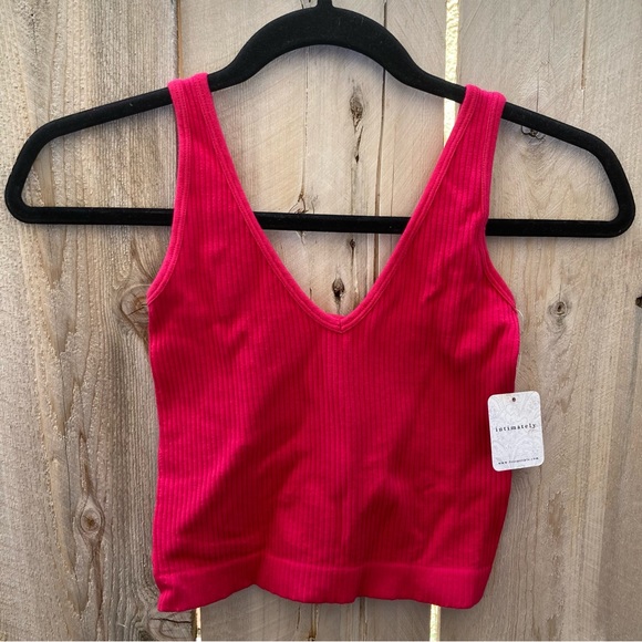 Free People Solid Rib Brami in Cherry - Picture 5 of 9